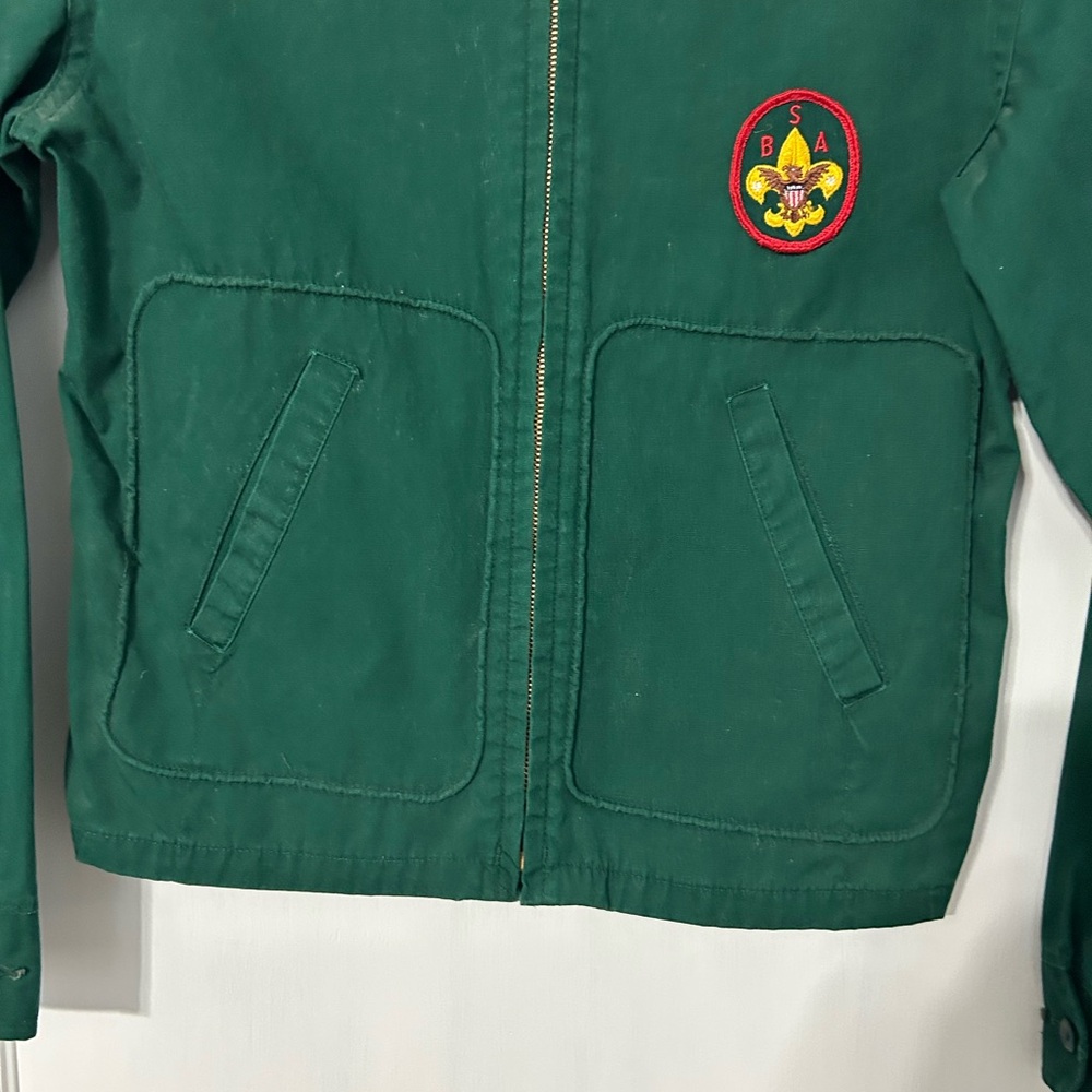 Vintage Boy Scouts of America official Green jacket coat 1960’s with BSA patch - Picture 3 of 12